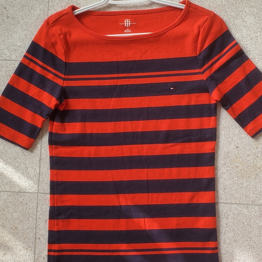 Tommy Hilfiger Striped Short Sleeve M